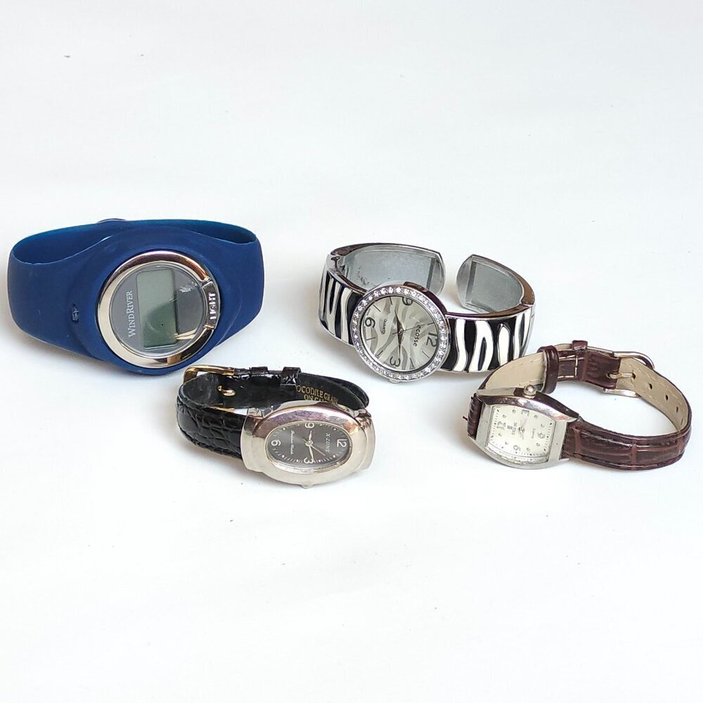 FUN Jewelry Watch Cuff Lot of 4 Ecosse Zebra Watch Lot
